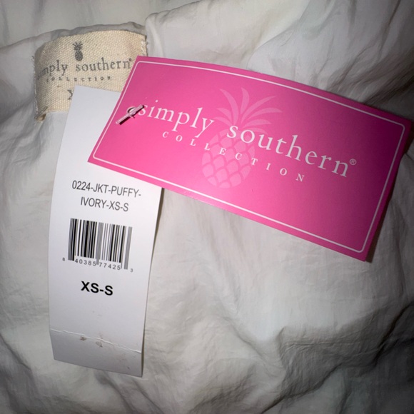 Simply Southern puffy jacket ivory. NWT - Picture 11 of 14